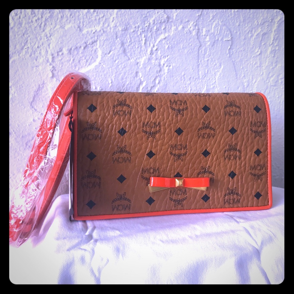 MCM Mina Visetos Flap Cross Body/Wallet